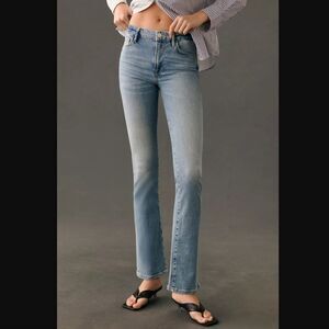 💙 FRAME 💙 Anthropologie le mini boot mid-rise bootcut jeans slit in crossings